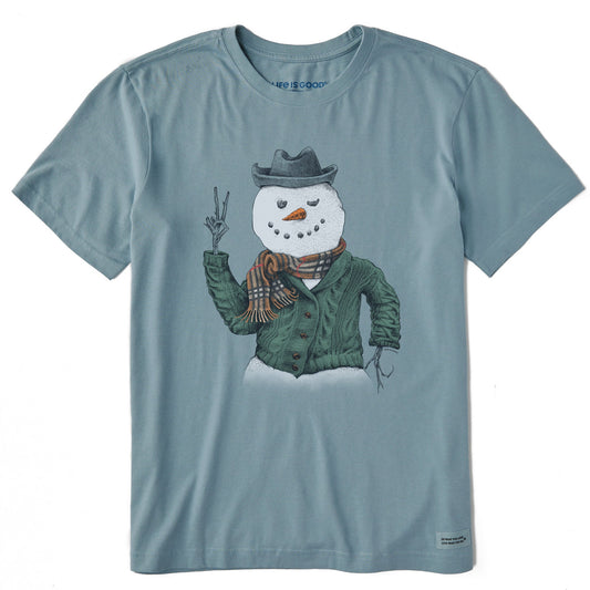 Men's Sweater Snowman Short Sleeve Crusher Tee