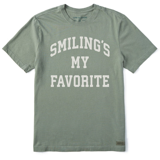 Men's Smiling's My Favorite Arch Short Sleeve Crusher Tee