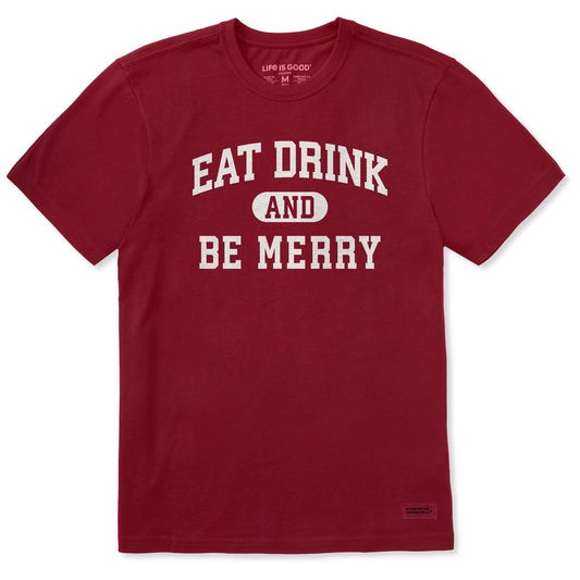 Men's Eat Drink and Be Merry Arch Short Sleeve Crusher Tee