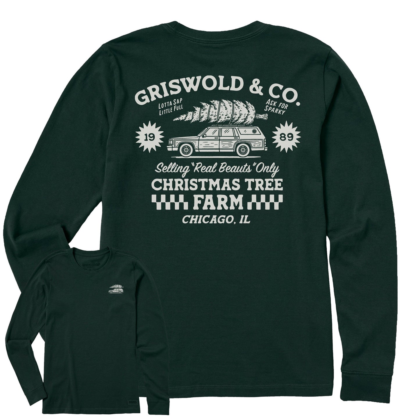 Women's Christmas Tree Farm Long Sleeve Crusher Tee