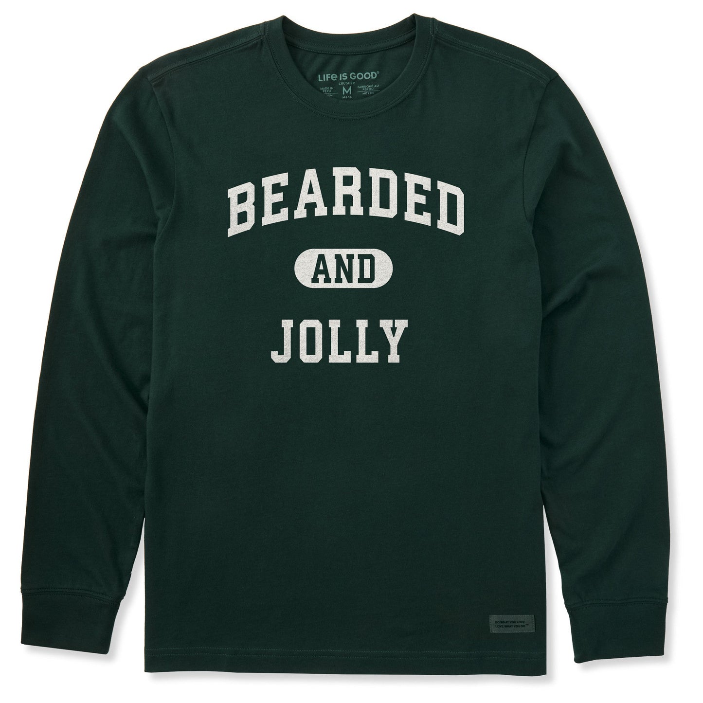 Men's Bearded and Jolly Arch Long Sleeve Crusher Tee
