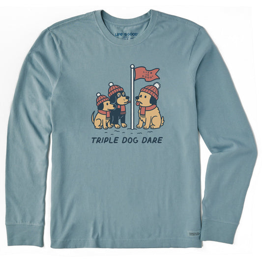 Men's Triple Dog Dare Long Sleeve Crusher Tee