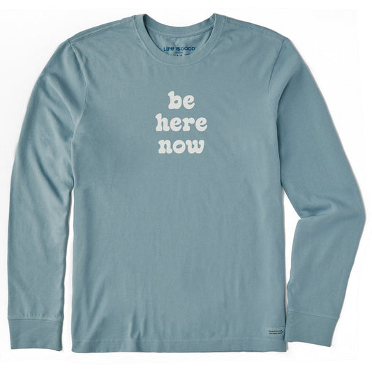 Men's Simply Be Here Now Long Sleeve Crusher Tee
