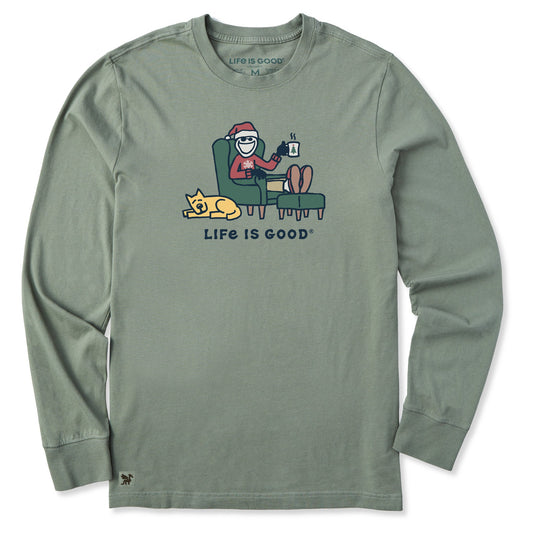 Men's Jake and Rocket Holiday Chillin Long Sleeve Crusher Tee