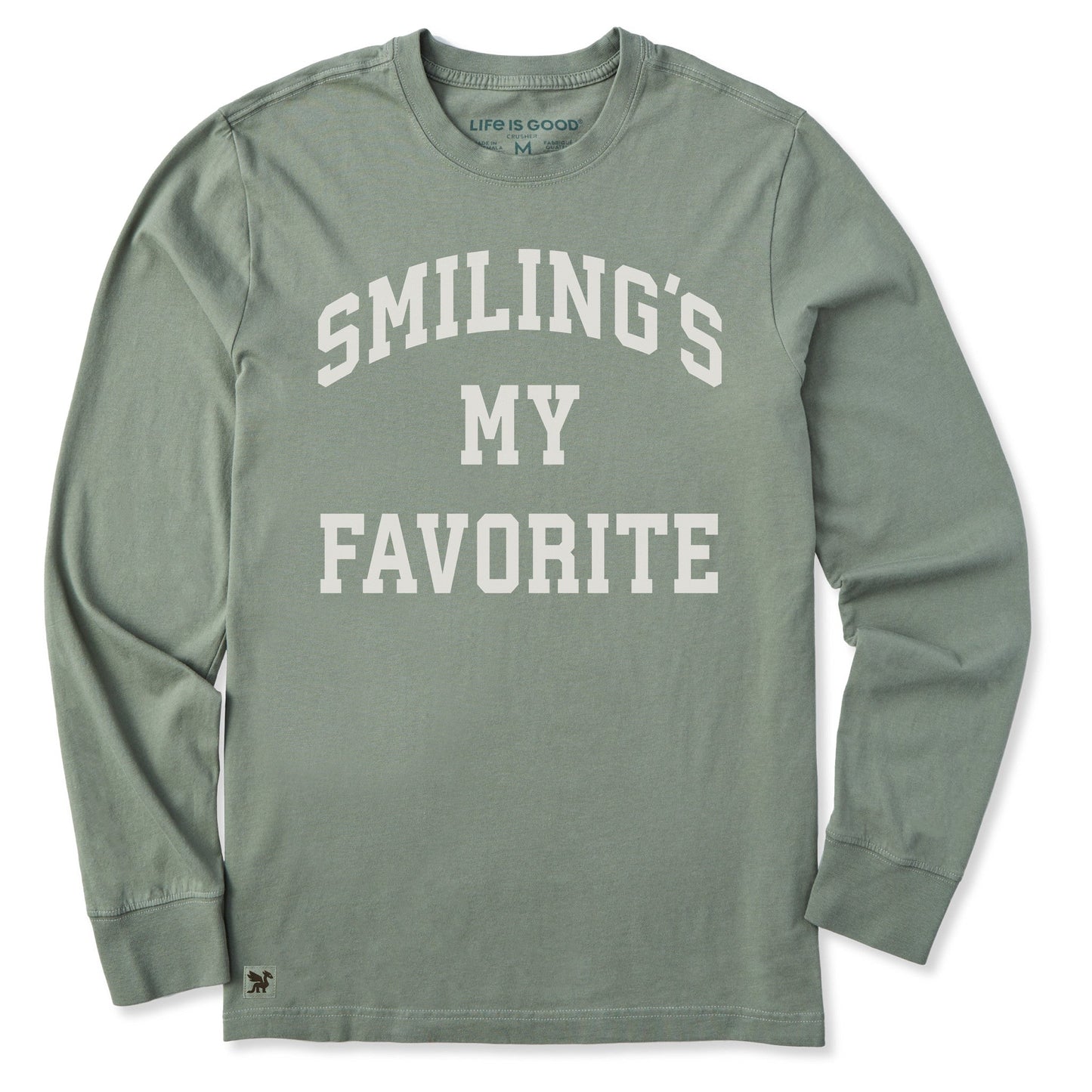 Men's Smiling's My Favorite Arch Long Sleeve Crusher Tee