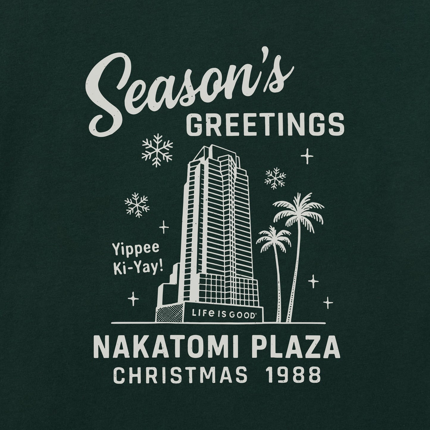 Women's Greetings from Nakatomi Plaza Short Sleeve Crusher Boxy Tee
