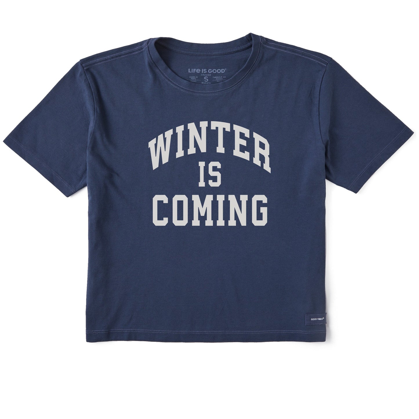 Women's Winter is Coming Arch Short Sleeve Crusher Boxy Tee