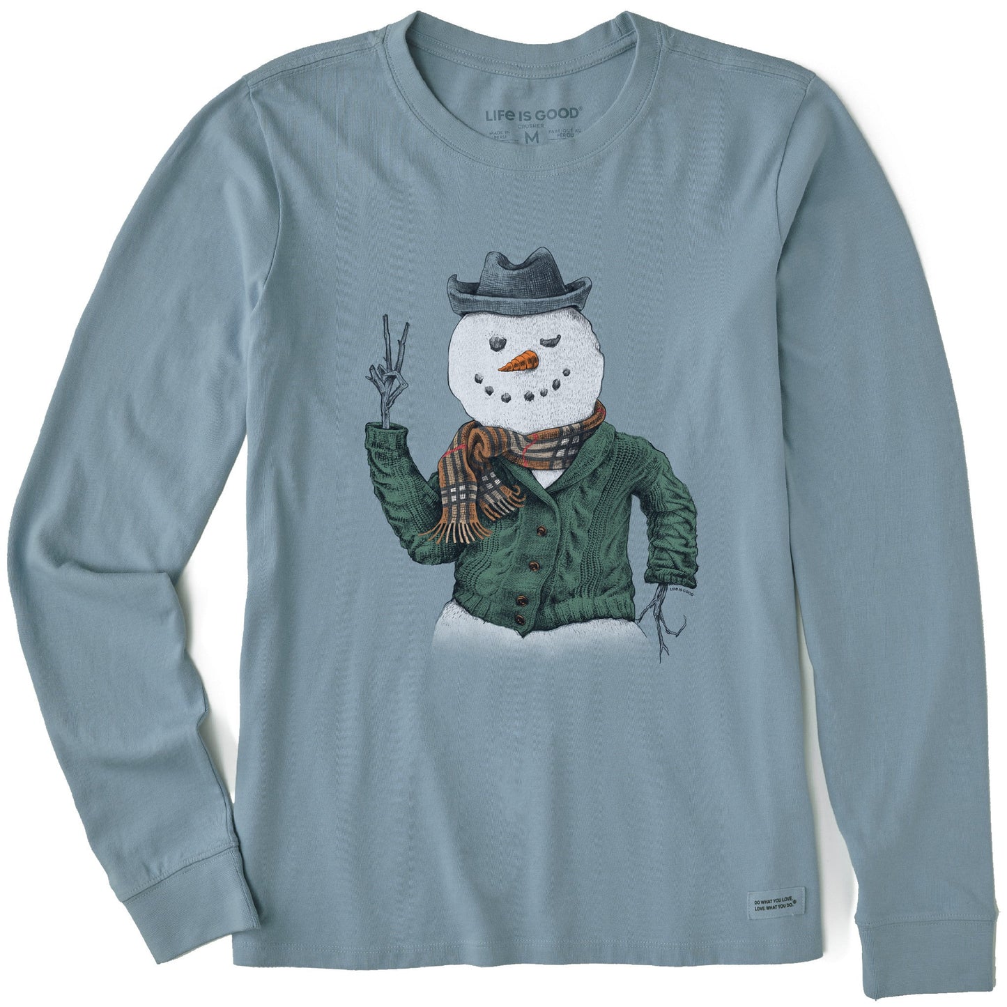 Women's Sweater Snowman Long Sleeve Crusher Tee