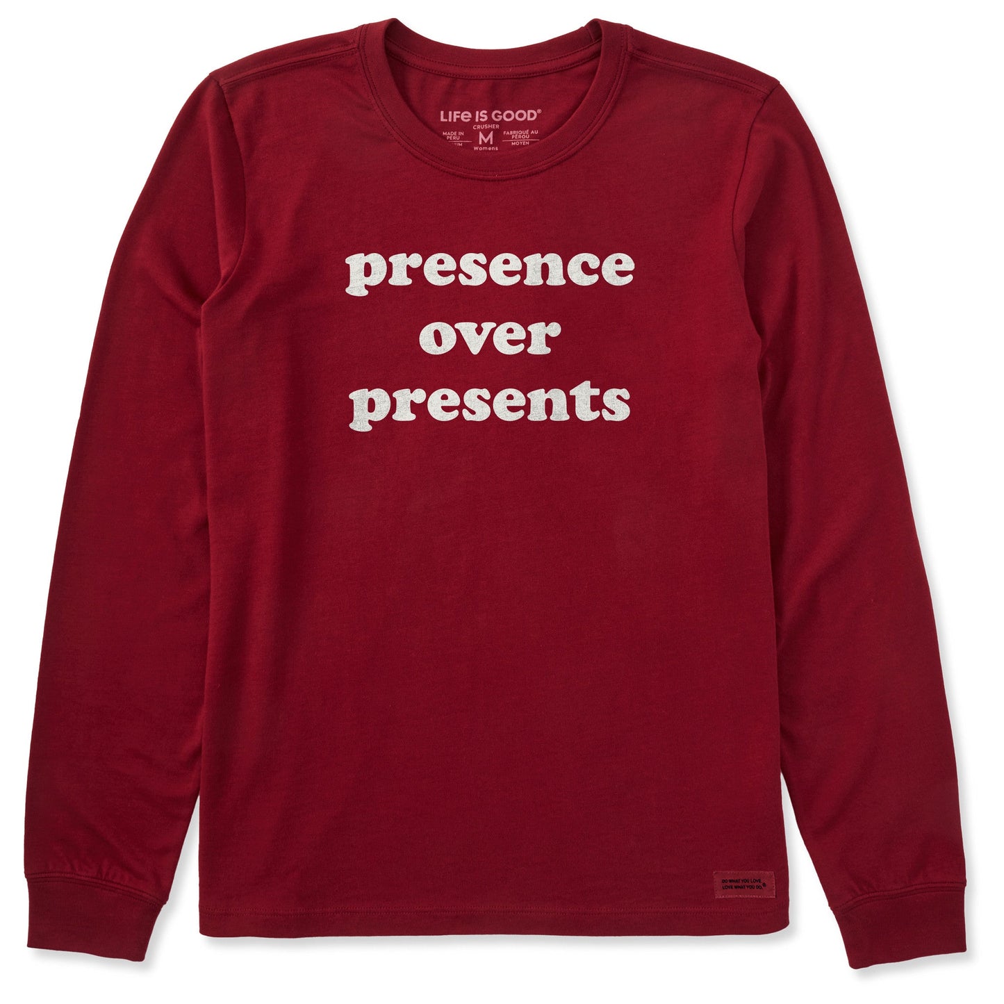 Women's presence over presents Long Sleeve Crusher Tee