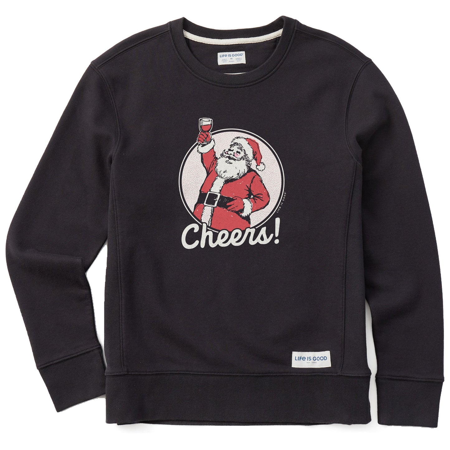 Women's Cheers to Santa Simply True Fleece Crew