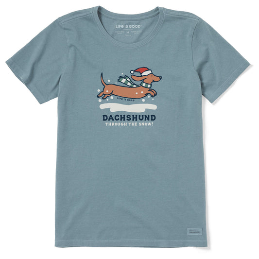Women's Dachshund Through Short Sleeve Crusher Tee