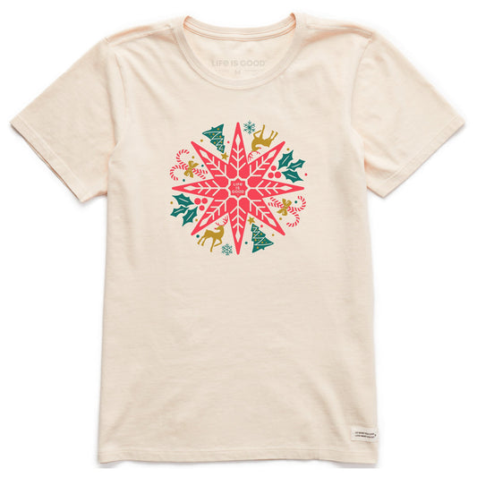 Women's Christmas Mandala Short Sleeve Crusher Tee