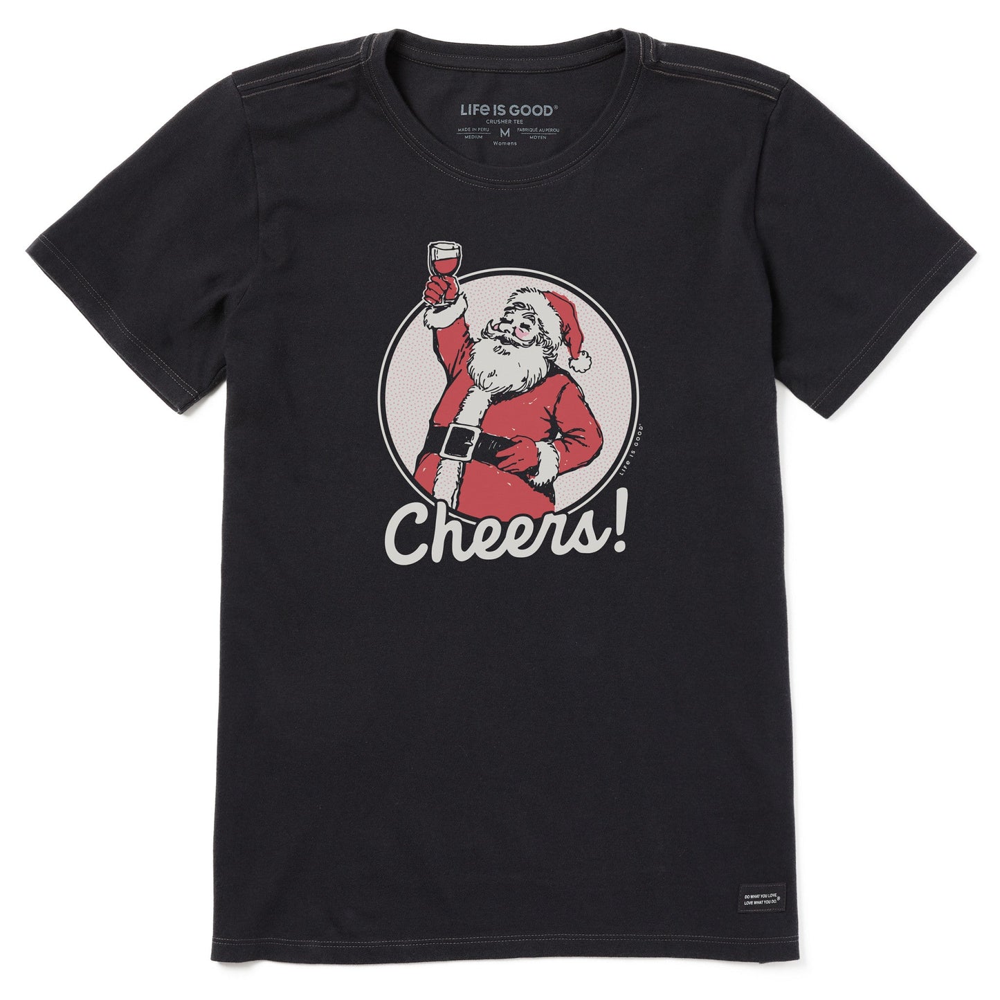 Women's Cheers to Santa Short Sleeve Crusher Tee