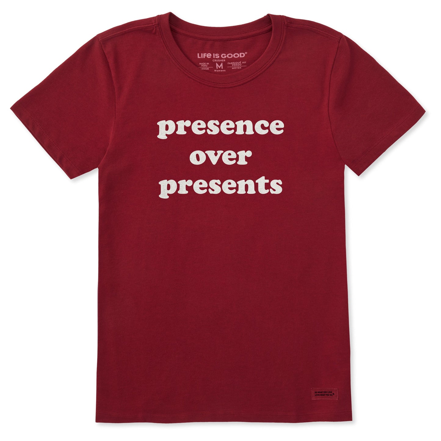 Women's presence over presents Short Sleeve Crusher Tee