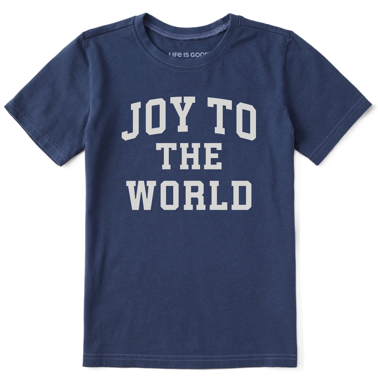 Kids Joy to the World Arched Short Sleeve Crusher Tee