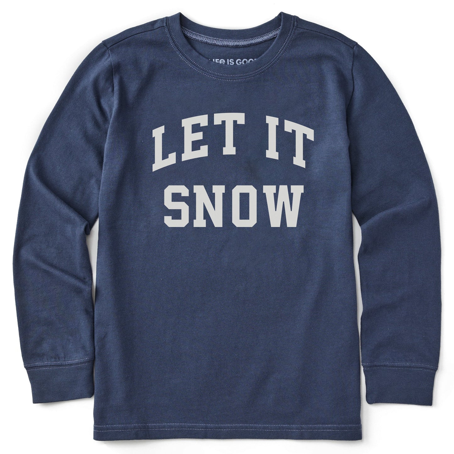 Kids Let It Snow Arch Long Sleeve Crusher Tee