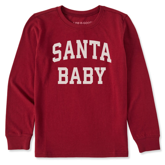 Kids Santa Baby Arch Long Sleeve Crusher Tee