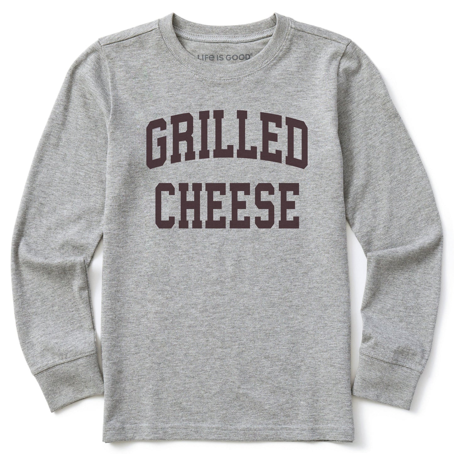 Kids Grilled Cheese Arched Long Sleeve Crusher Tee