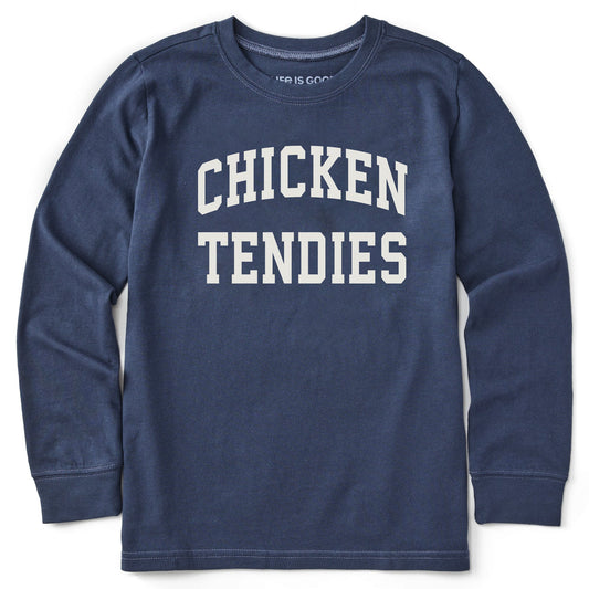 Kids Chicken Tendies Arch Long Sleeve Crusher Tee