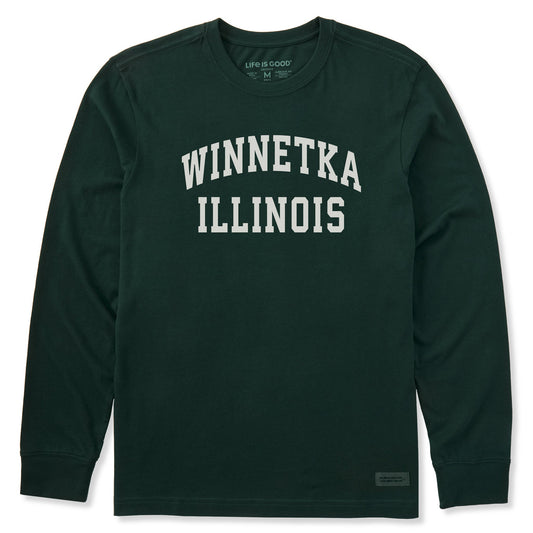 Men's Winnetka Illinois Arch Long Sleeve Crusher Tee