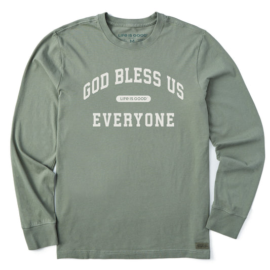 Men's God Bless Us Everyone Arch Long Sleeve Crusher Tee