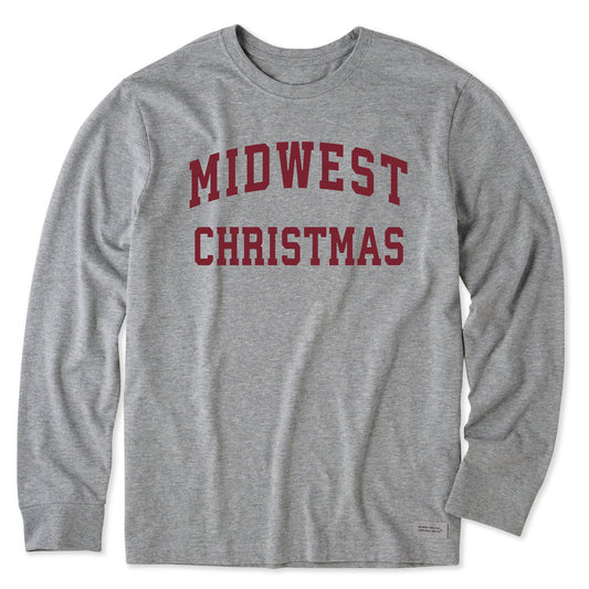 Men's Midwest Christmas Arch Long Sleeve Crusher Tee