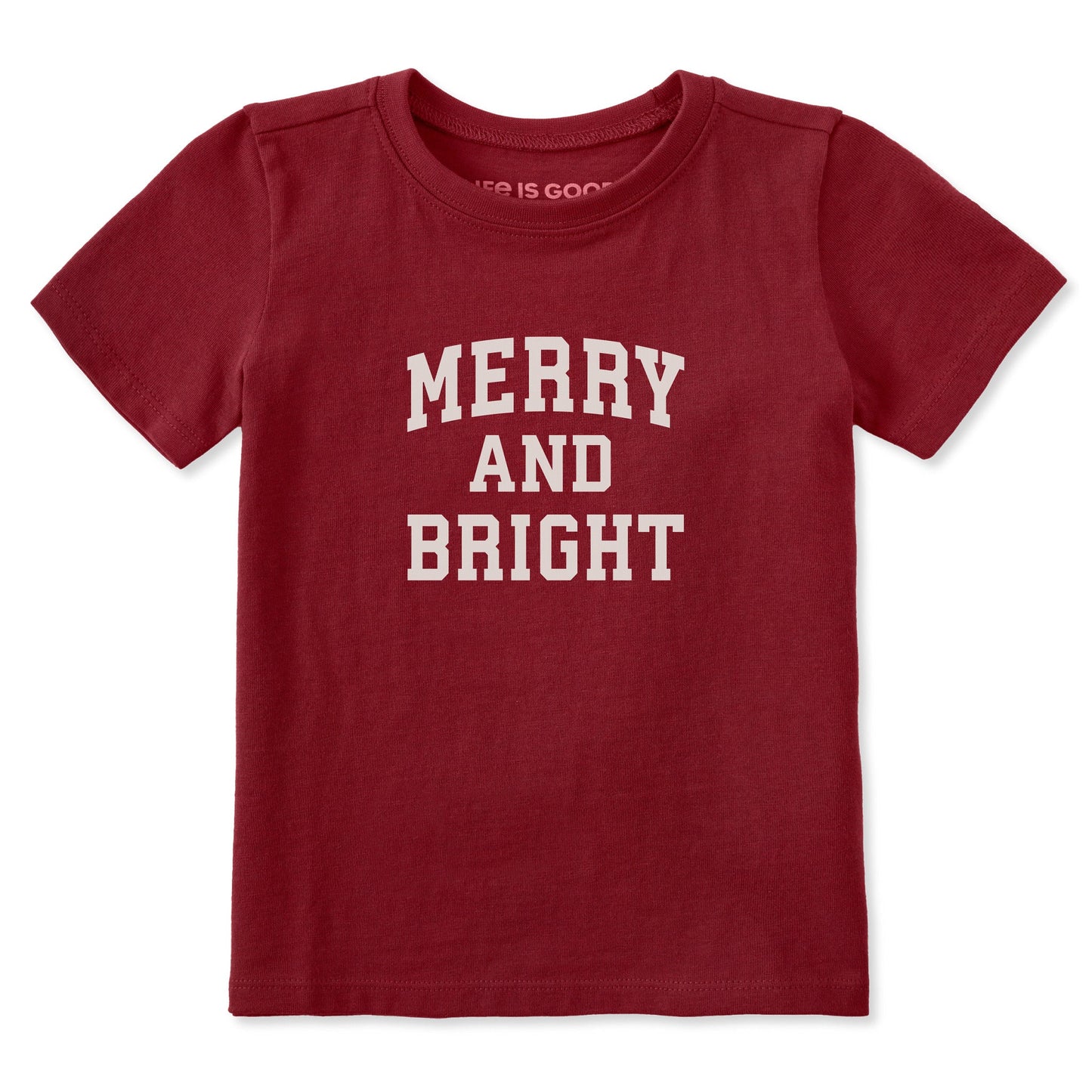 Toddler Merry and Bright Arched Short Sleeve Crusher Tee