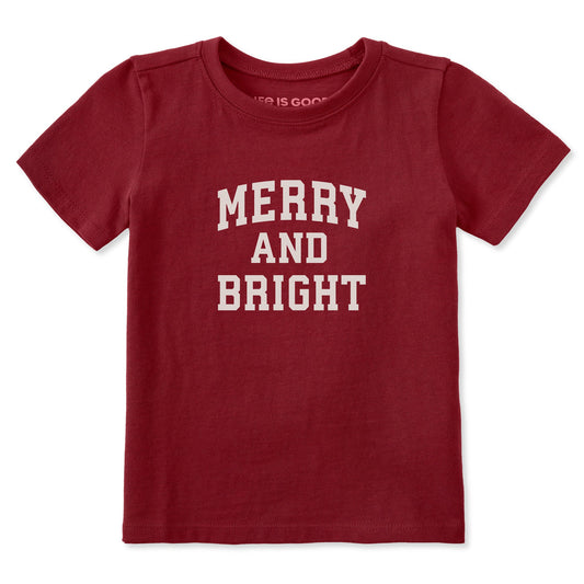 Toddler Merry and Bright Arched Short Sleeve Crusher Tee