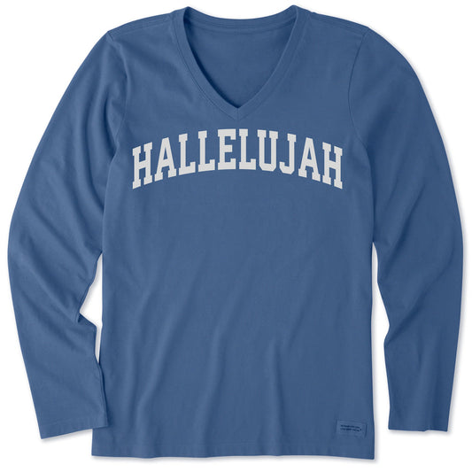 Women's Hallelujah Arch Long Sleeve Crusher Vee