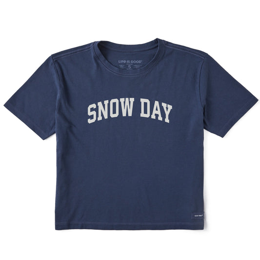 Women's Snow Day Arch Short Sleeve Crusher Boxy Tee
