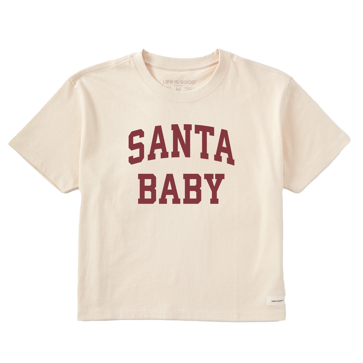 Women's Santa Baby Arch Short Sleeve Crusher Boxy Tee