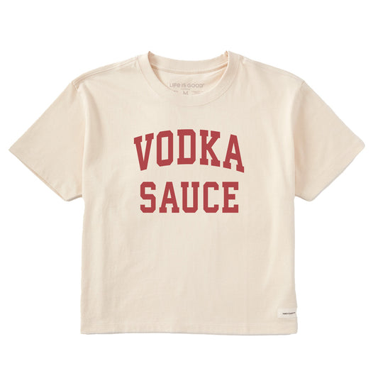 Women's Vodka Sauce Arched Short Sleeve Crusher Boxy Tee