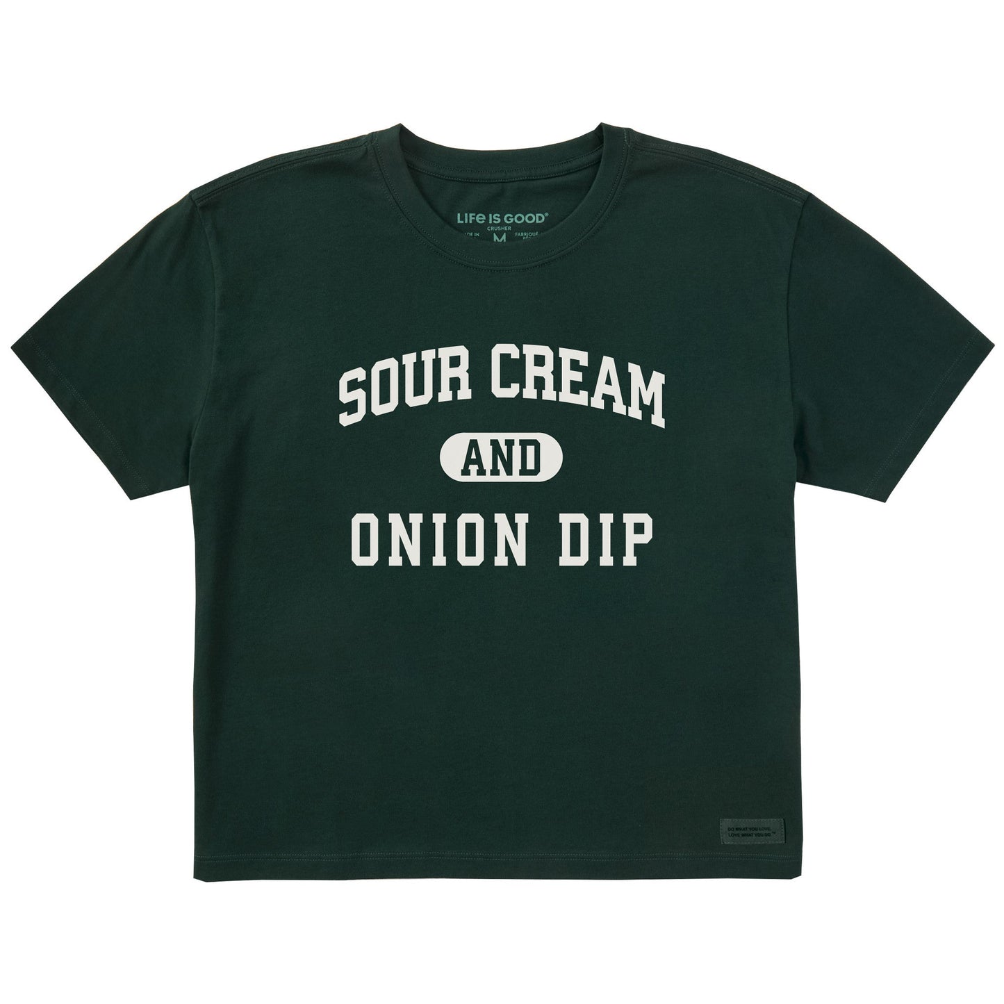 Women's Sour Cream and Onion Dip Arch Short Sleeve Crusher Boxy Tee