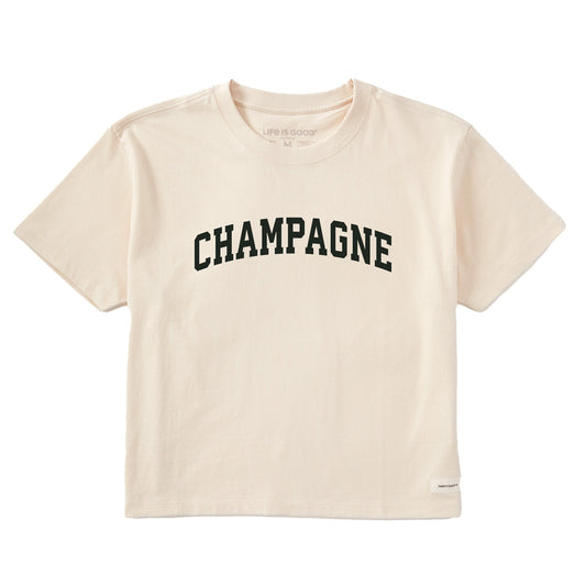 Women's Champagne Arch Short Sleeve Crusher Boxy Tee