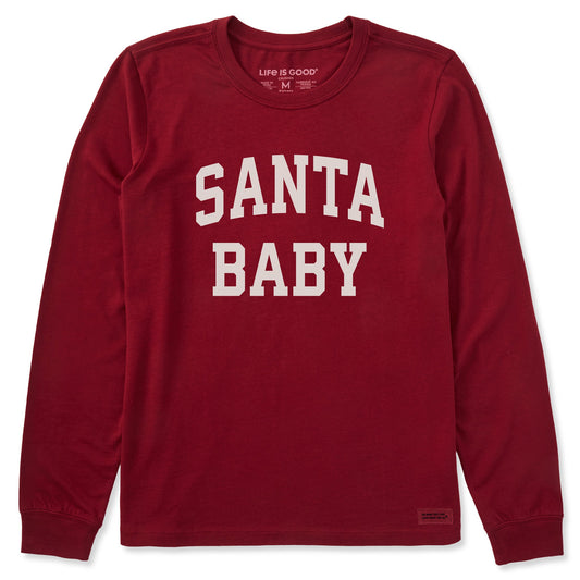 Women's Santa Baby Arch Long Sleeve Crusher Tee