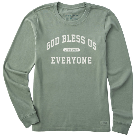Women's God Bless Us Everyone Arch Long Sleeve Crusher Tee