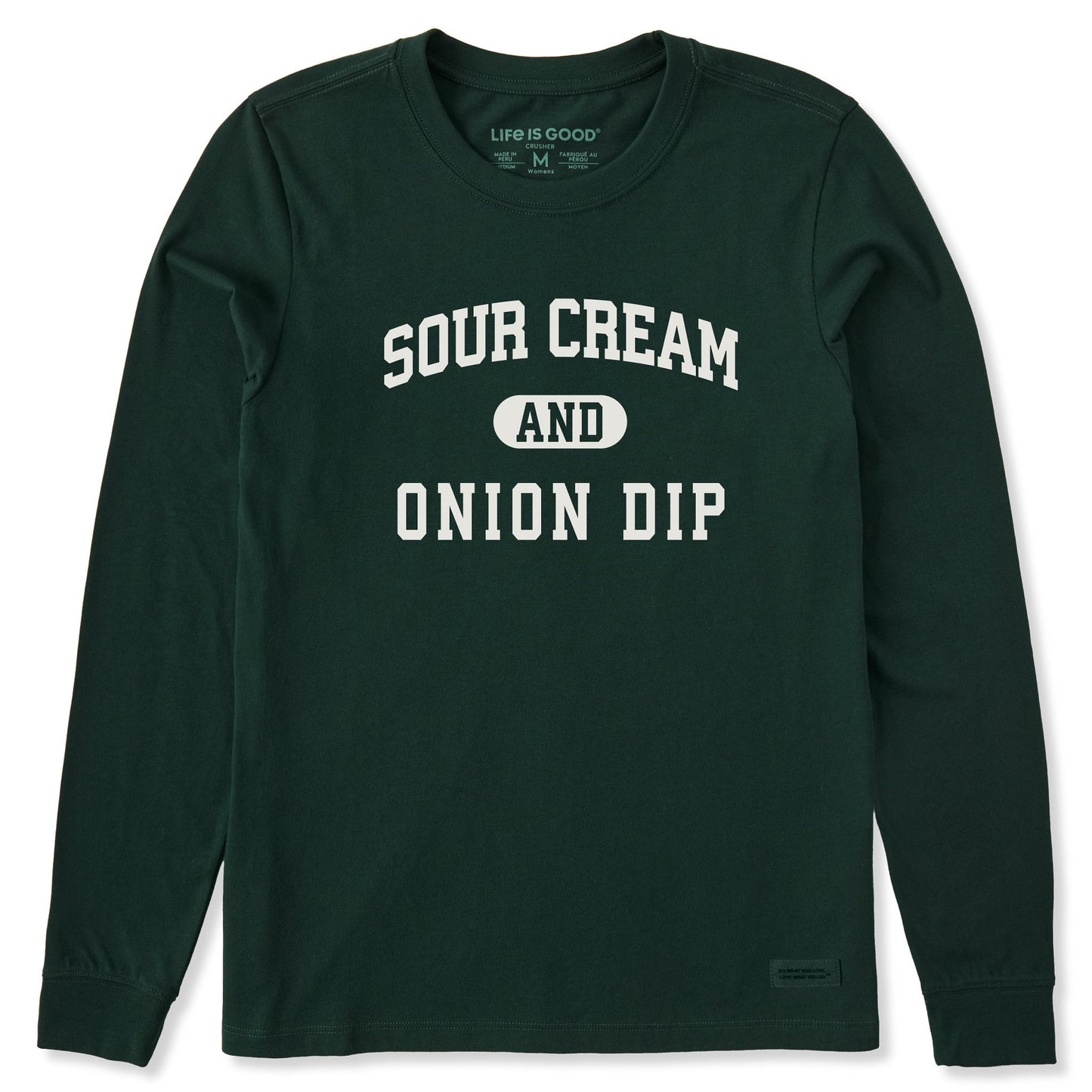 Women's Sour Cream and Onion Dip Arch Long Sleeve Crusher Tee
