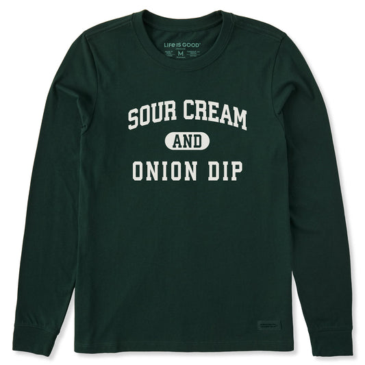Women's Sour Cream and Onion Dip Arch Long Sleeve Crusher Tee