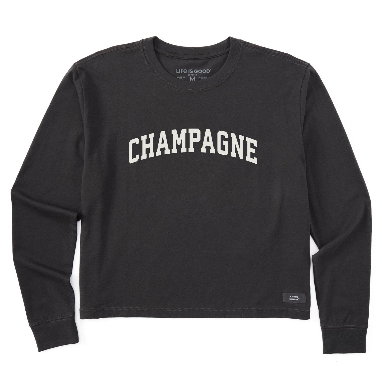 Women's Champagne Arch Long Sleeve Crusher Boxy Tee