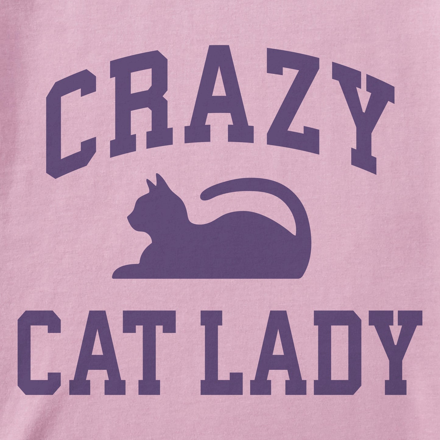 Women's Crazy Cat Lady Arch Short Sleeve Crusher Boxy Tee