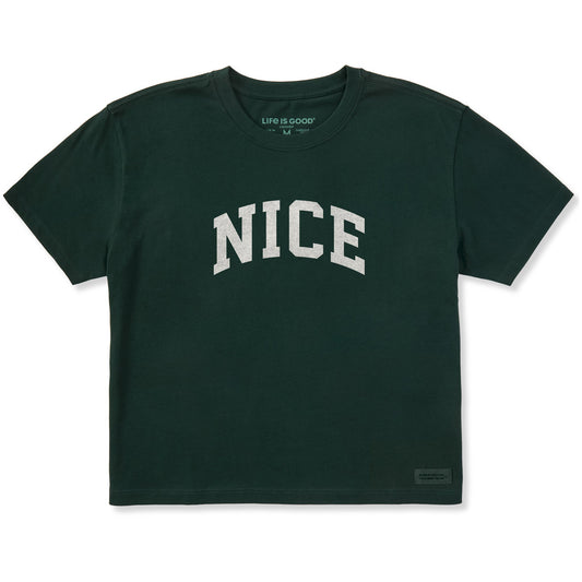 Women's Nice Arch Short Sleeve Crusher Boxy Tee