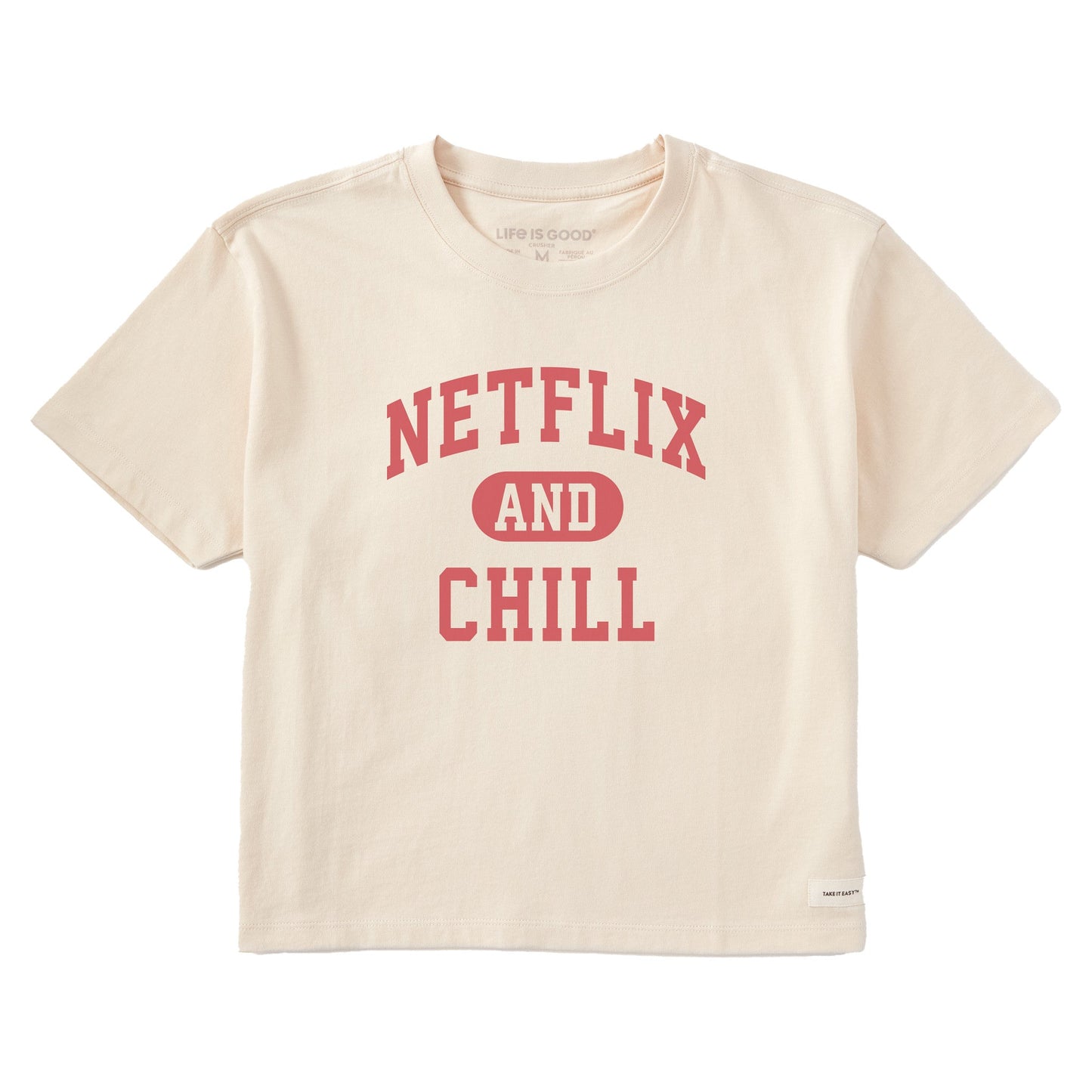 Women's Netflix and Chill Arch Short Sleeve Crusher Boxy Tee