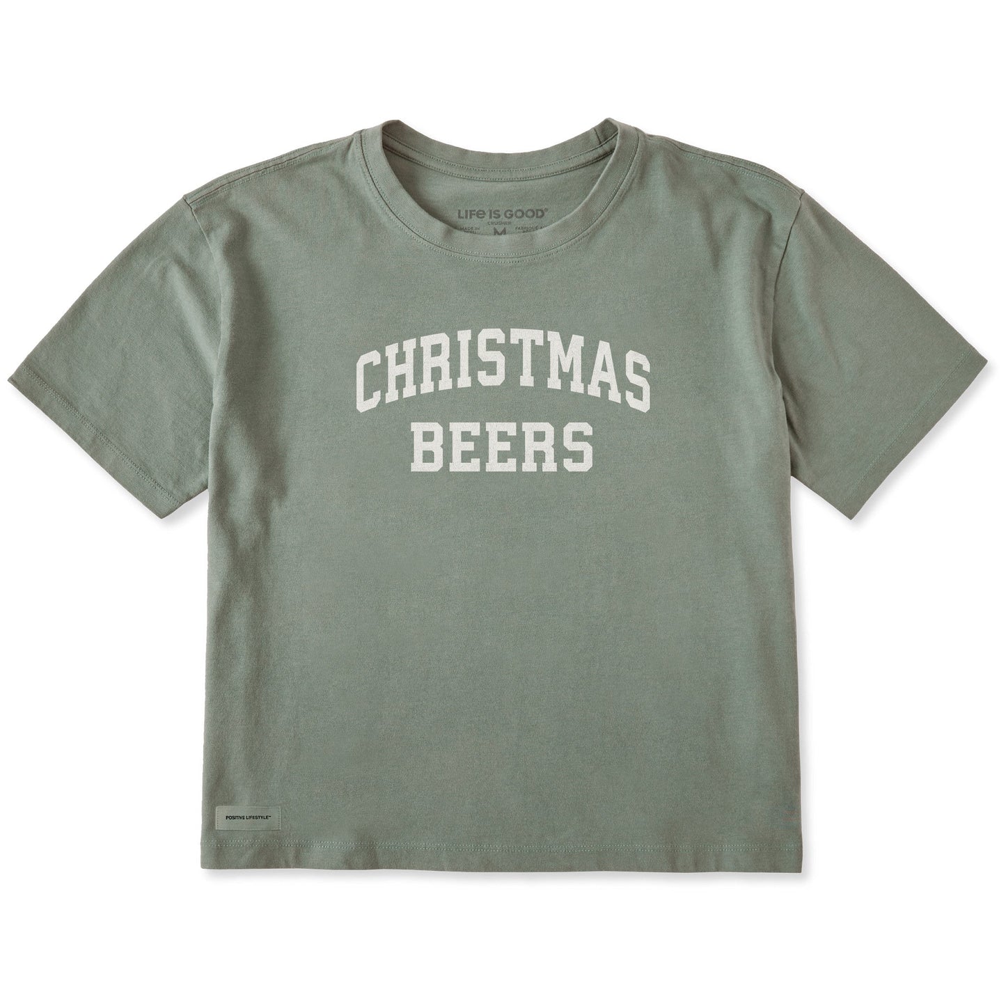 Women's Christmas Beers Arch Short Sleeve Crusher Boxy Tee