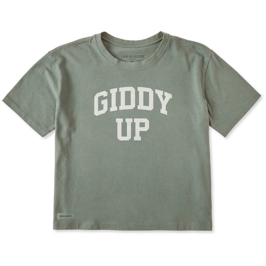 Women's Giddy Up Arch Short Sleeve Crusher Boxy Tee
