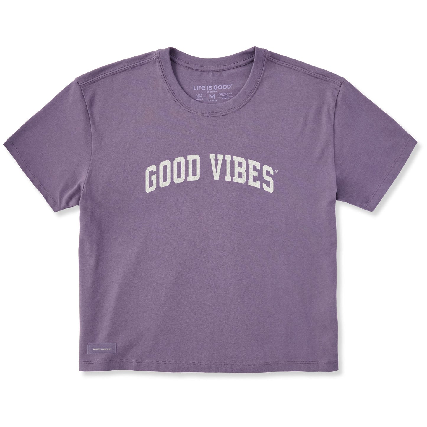 Women's Good Vibes Arch Short Sleeve Crusher Boxy Tee