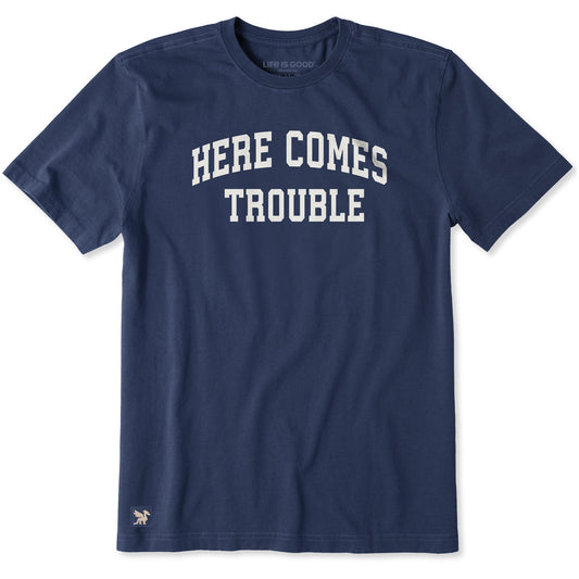 Men's Here Comes Trouble Arch Short Sleeve Crusher Tee