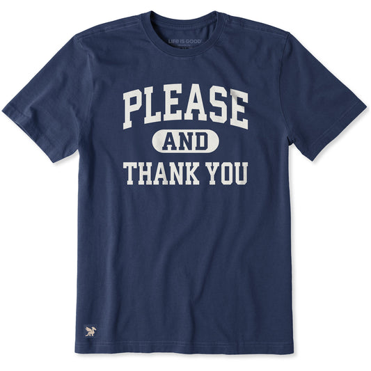 Men's Please and Thank You Arch Short Sleeve Crusher Tee