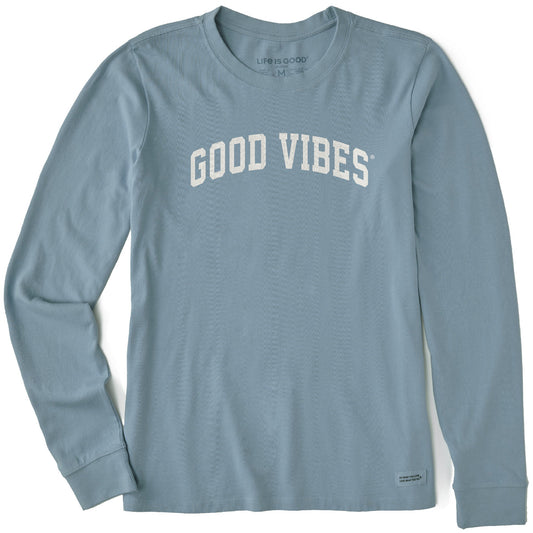 Women's Good Vibes Arch Long Sleeve Crusher Tee