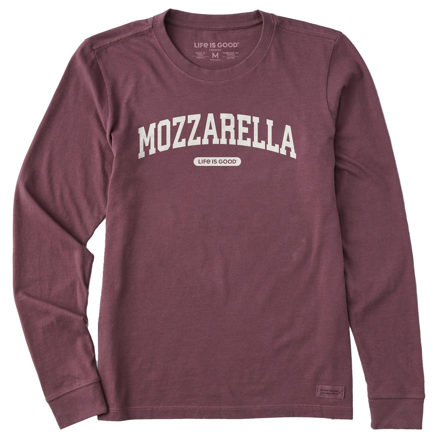 Women's Mozzarella Arch Long Sleeve Crusher Tee