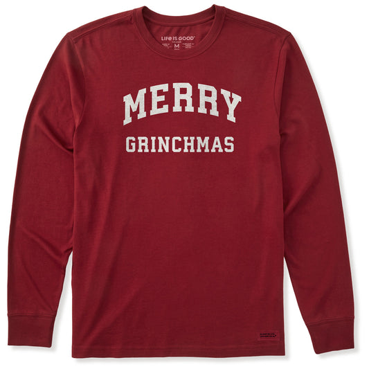 Men's Merry Grinchmas Arch Long Sleeve Crusher Tee